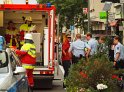 Person auf Baukran Koeln Christophstr P069